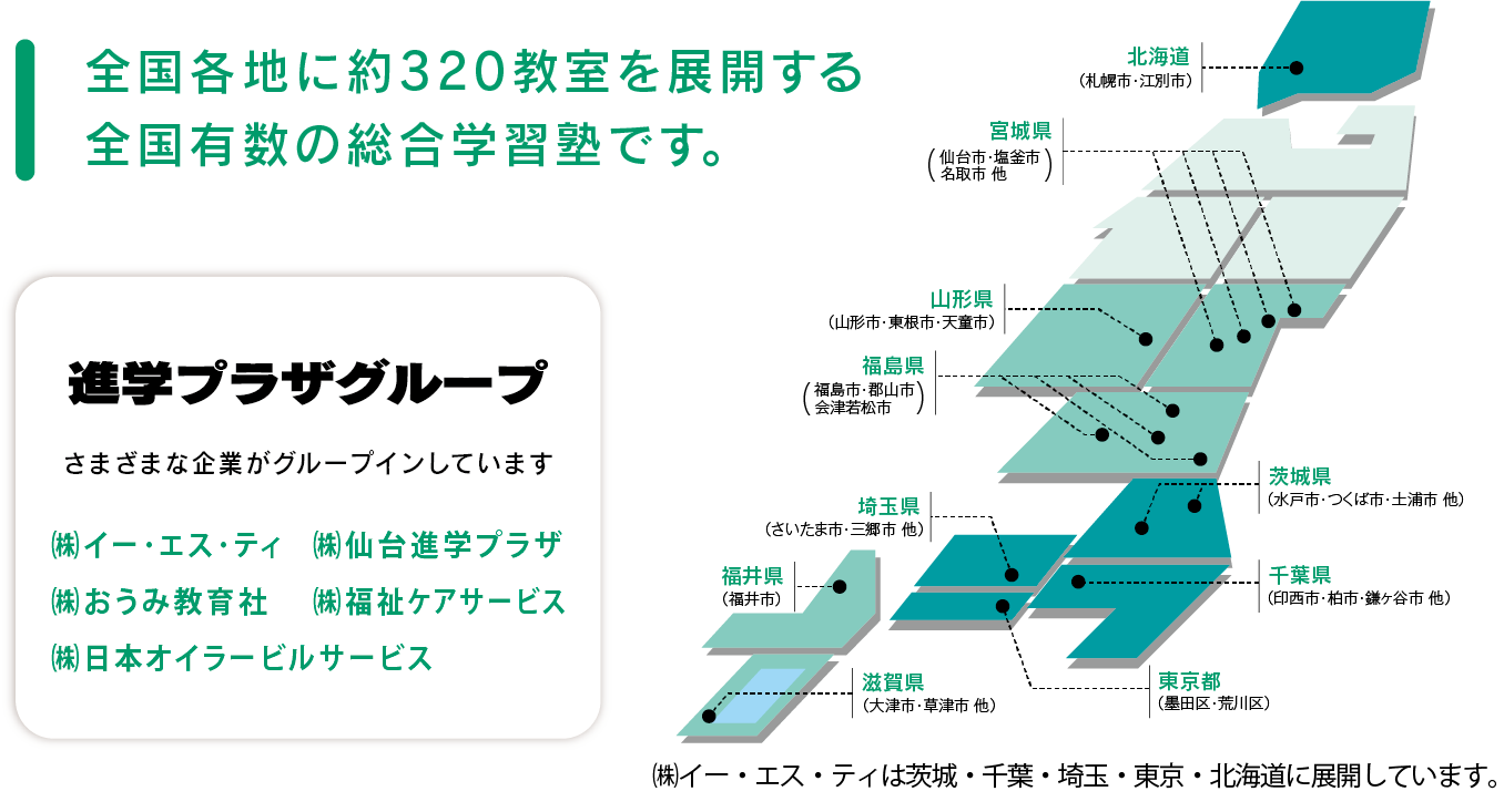 全国各地に約320教室を展開する全国有数の総合学習塾です